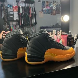 Boys Black & Gold Jordan 12’s